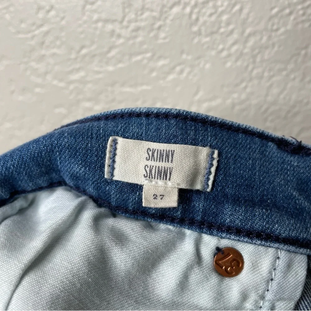 Madewell Skinny Skinny Jeans Distressed Knee Exposed Hem Denim